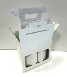 3 Bottle Beer Box with windows and integrated handle